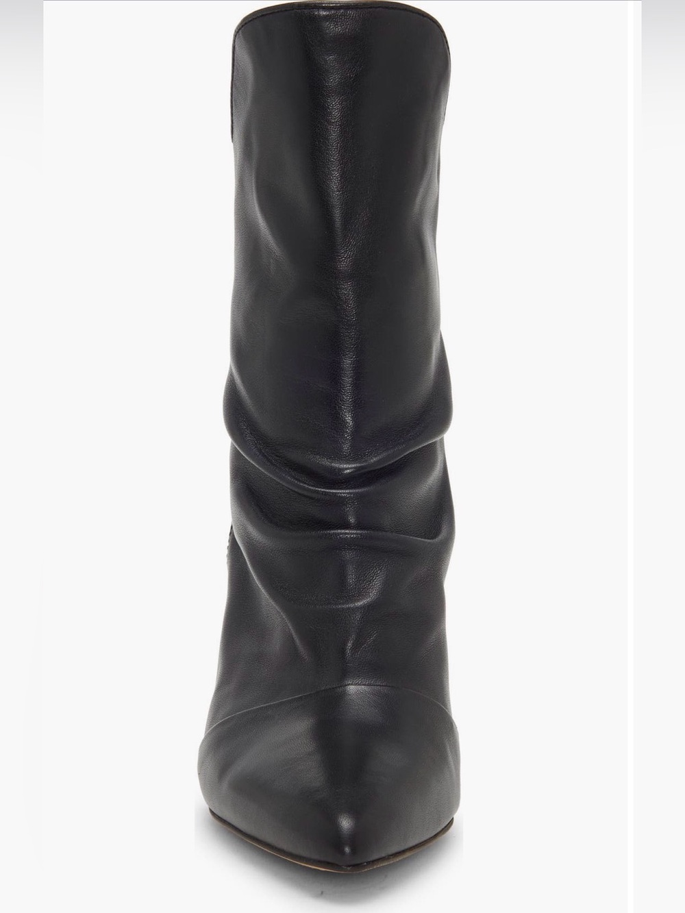 Vince Camuto Andrissa Black Leather Slouchy Pointed Toe Stiletto Booties 8 - Picture 14 of 14